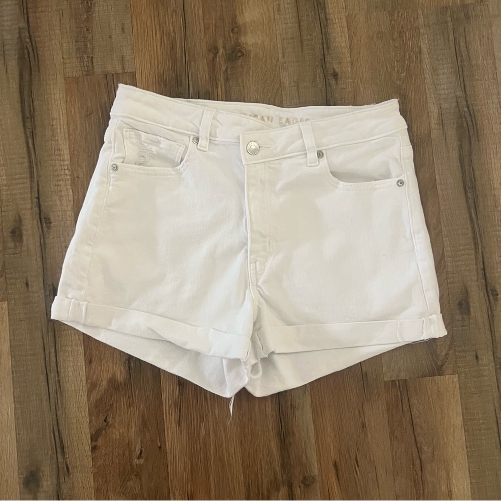 American Eagle Outfitters White High-Rise Jean Shorts - Picture 5 of 9